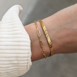 Gold Filled Herringbone Bracelet